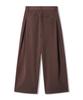 TRILLION Double Inverted Tuck Wide Pants [Brown]