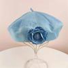 Hat Women Denim Cap Painter Beanie Headwear Comfortable Adjustable Drawstring Artistic