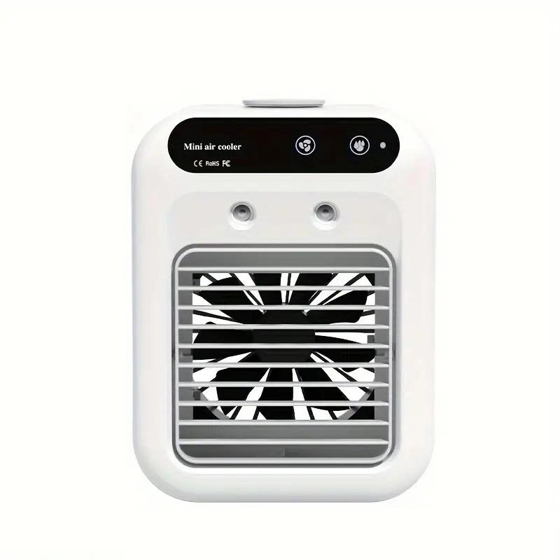 

Вентилятор-воздухоохладитель емкостью 500 мл, тихий, с USB-зарядкой, маленький вентилятор, 9 лопастей, высокая мощность ветра белый