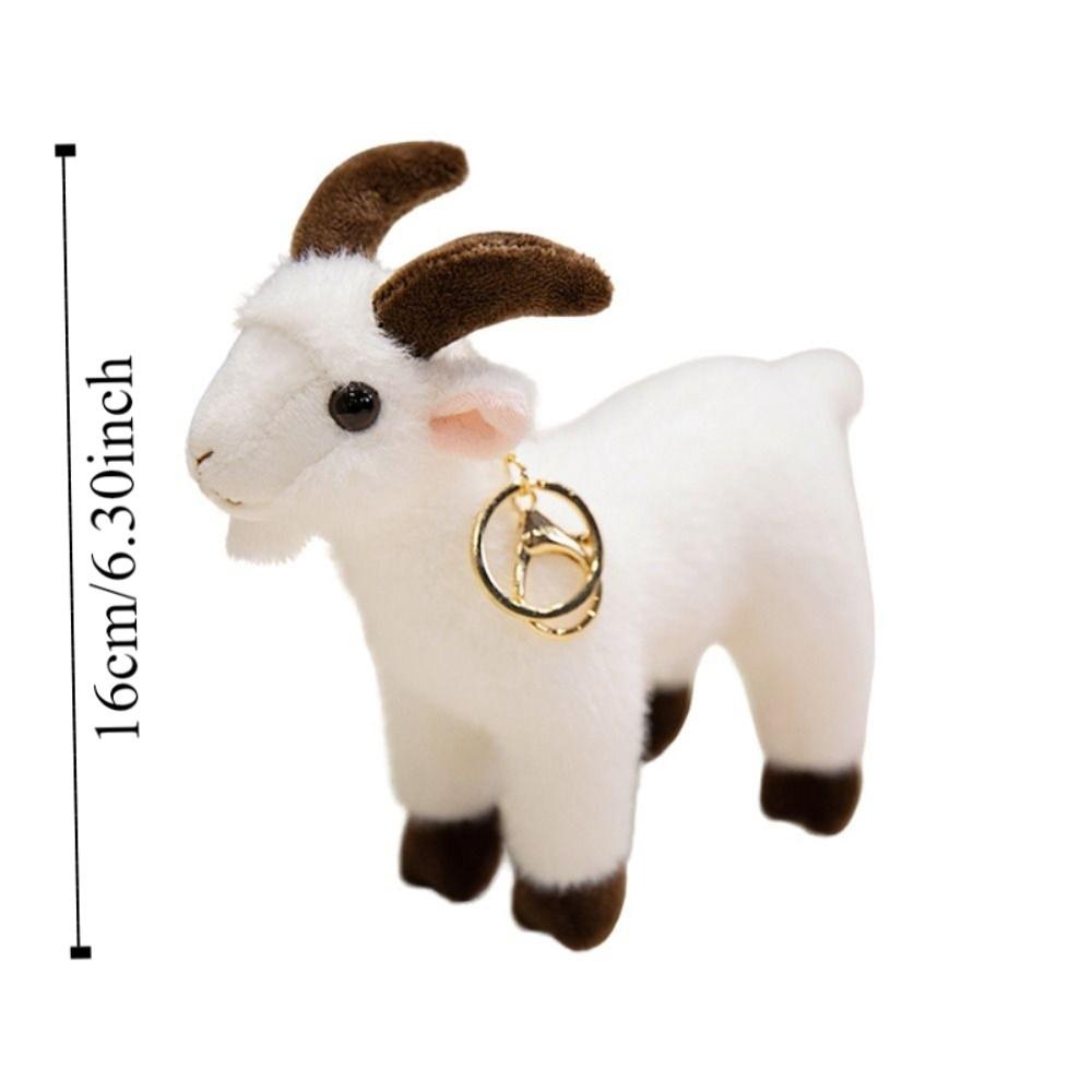 Roztomilý Mini Živý Přívěsek Kozy Měkká Plyšová Panenka Kozy Cool Klíčenka