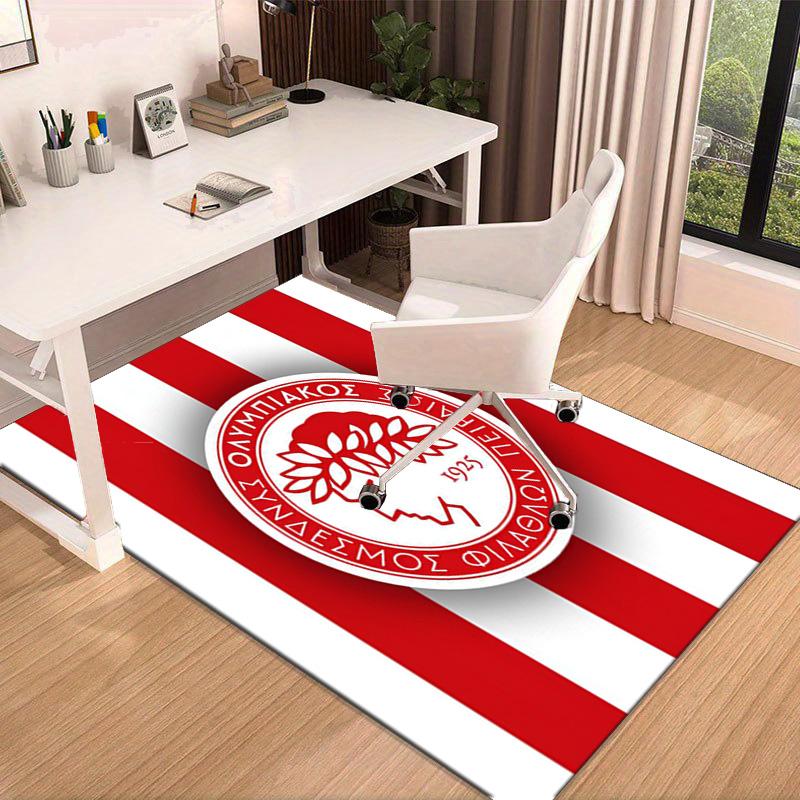 Olympiacos Fc: Red And Black Pride Area Rug Office rug, Chair Rug, Decor Carpet Livingroom bedroom Mat, Large Size Fan gifts Christmas gifts