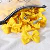 5Pcs/Set Solid Hairpins for Baby Grosgrain Ribbon Bows Hair Clips Boutique Handmade Headwear Girls Baby Hair Accessories