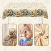 Vintage Easter Bunny Eggs Waterproof Tablecloth Holiday Party Decor Spring Floral Rectangle Table Cover Easter Decoration 2026