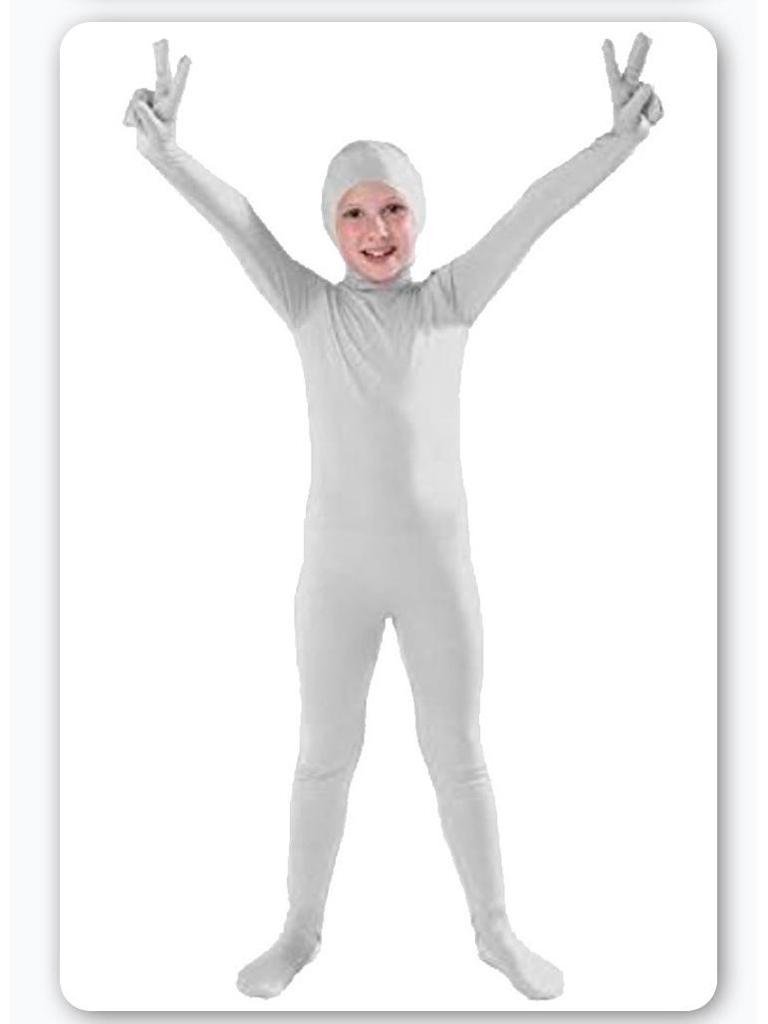 Halloween Cosplay Solid Color Full Body Open Face Zentai Bodysuit