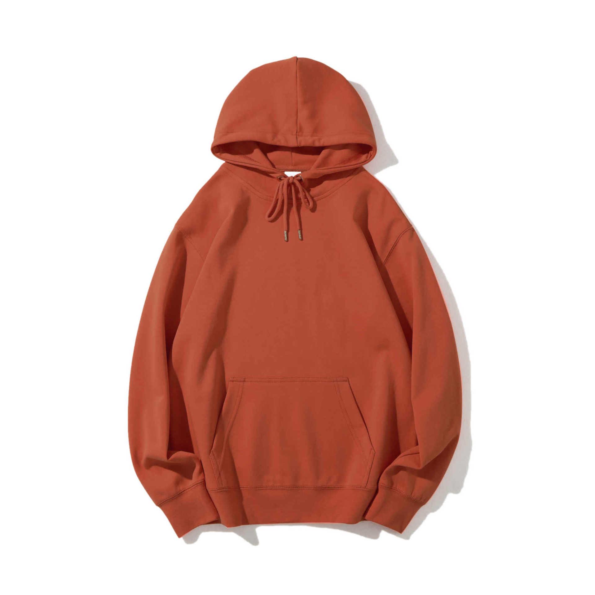 

Мужская однотонная толстовка с капюшоном плотностью 280 г - модная молодежная мода осень/зима 2XL