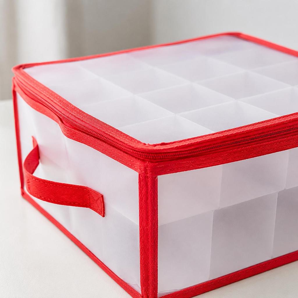 Storage Box Sturdy Transparent with Zippered Top Dust-Proof