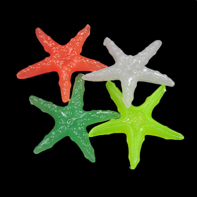 20/50/100Pieces/Bag Luminous Conch Shell Starfish Long-Term Luminous Artificial Luminous Decorations Aquarium Landscaping