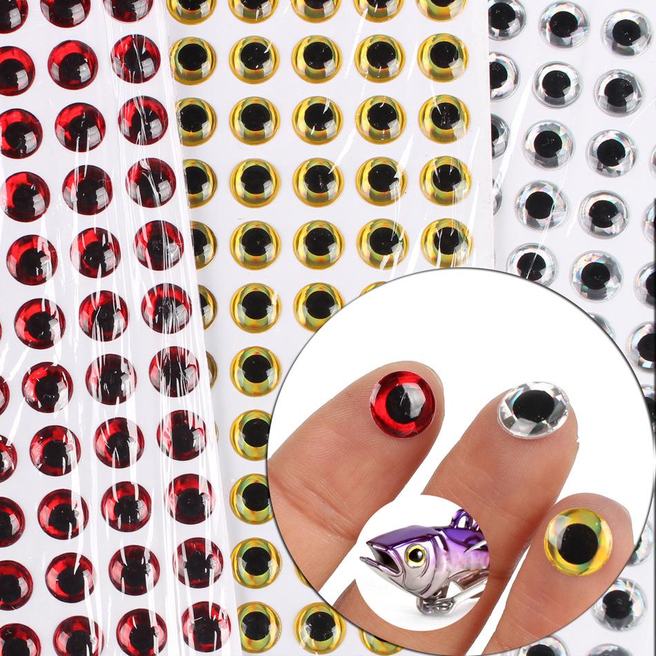 100pcs/lot Fishing Lure 3D Eyes Diameter 3mm-10mm Simulation Fly Fishing Minnow Crank Bait Artificial DIY Eye Fishing Tackle