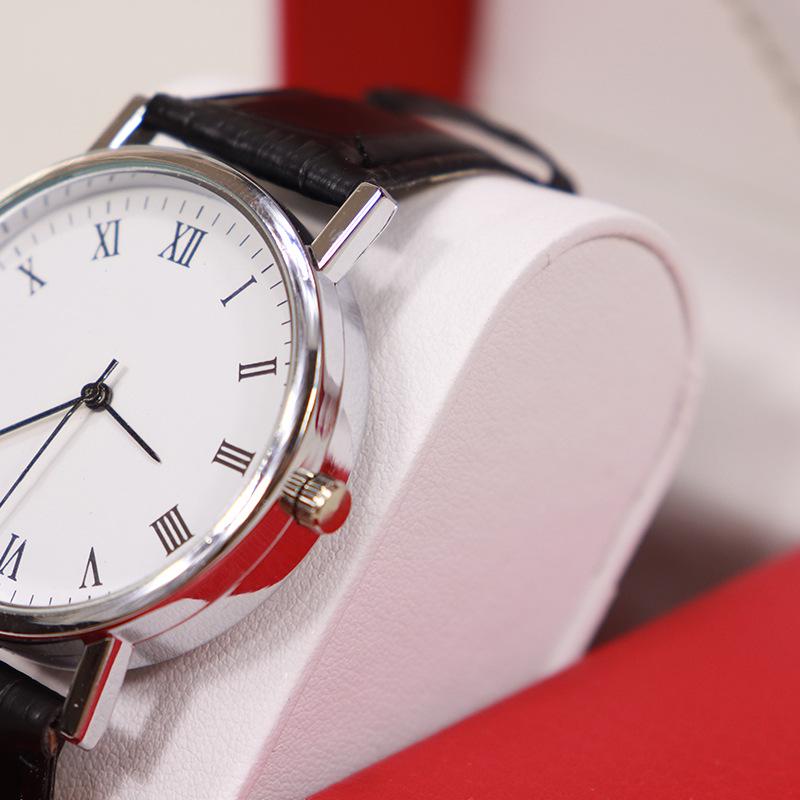 Round Corner PU Leather Flip-Top Watch Display Box