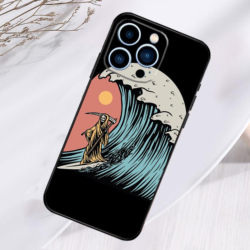 Reaper Skull Skeleton Phone Case For iPhone 17 Pro Max 16 15 13 12 11 14 Pro Max Plus 13 12 Mini 16e 17 Air Cover