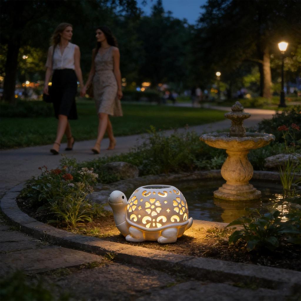 Solar Lights Outdoor Waterproof LED Turtle Lantern Solar Garden Lights Animal Figurines for Yard Patio Porch Lawn Pathway