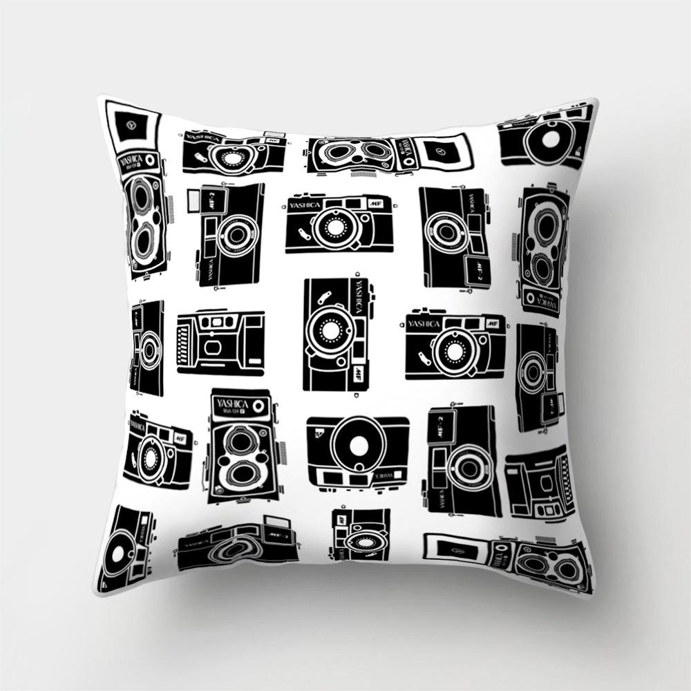 Polyester Creative Home Camera Pillow Case Car Cushion Office Pillow
