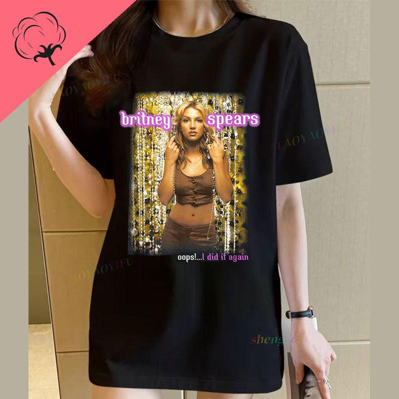 Britney Spears TShirt Black Metal Casual Funny Shirt Punk Rock Fan Apparel Fashion Cotton Classic Music Unisex Clothes