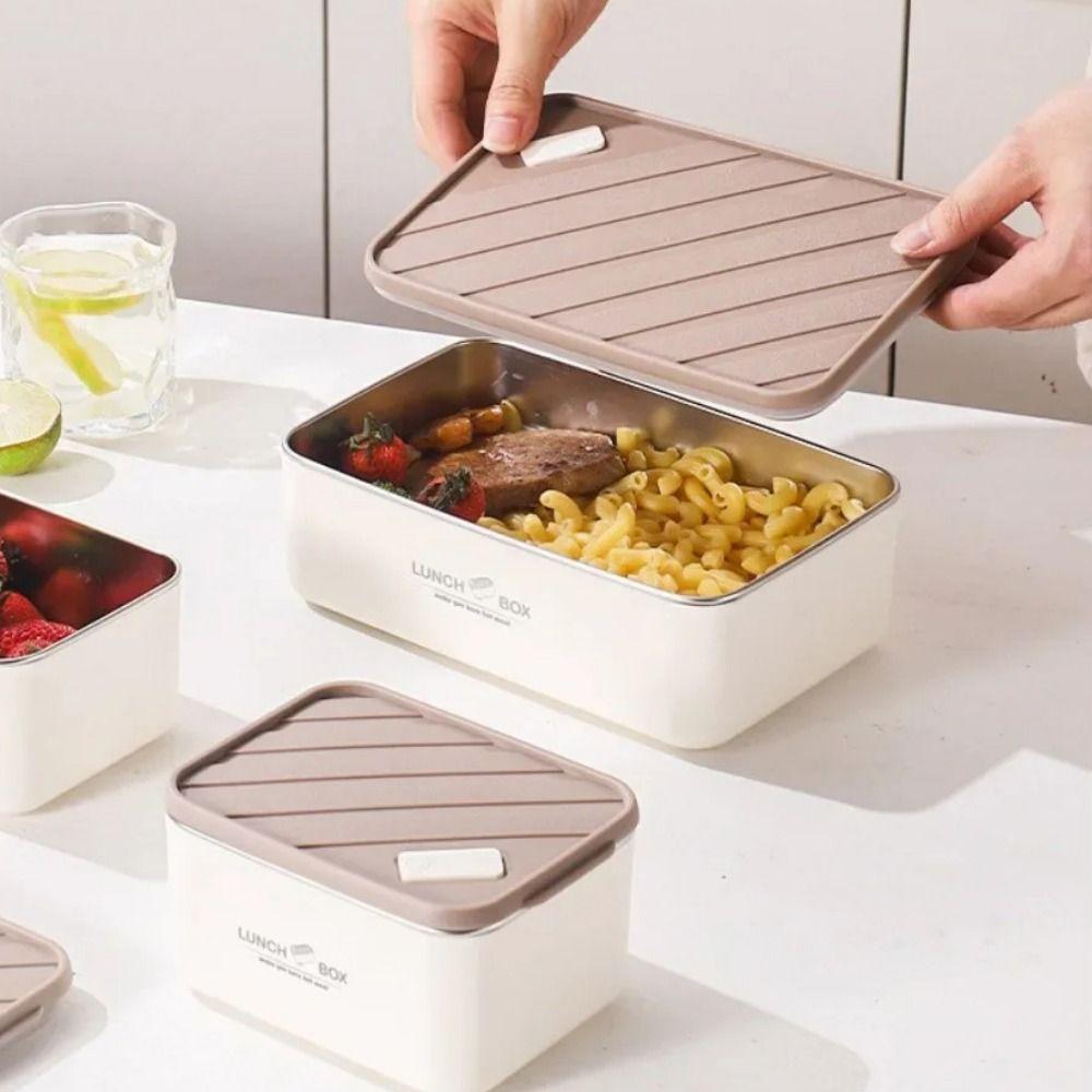 600ml Insulated Lunch Box Detachable Food Box Multifunctional Food Storage Container  School