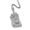 New Iced Out Portrait Pendant Necklace for Men, Hip Hop Zircon Statement Charm, Trendy European Street Sweater Chain, Bling Nightclub Rap Jewelry