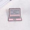 Pink Laptop Shaped Brooch for Unique Style and Versatile Wear Document It or It Didn't Happen Badge Fashion Accessory