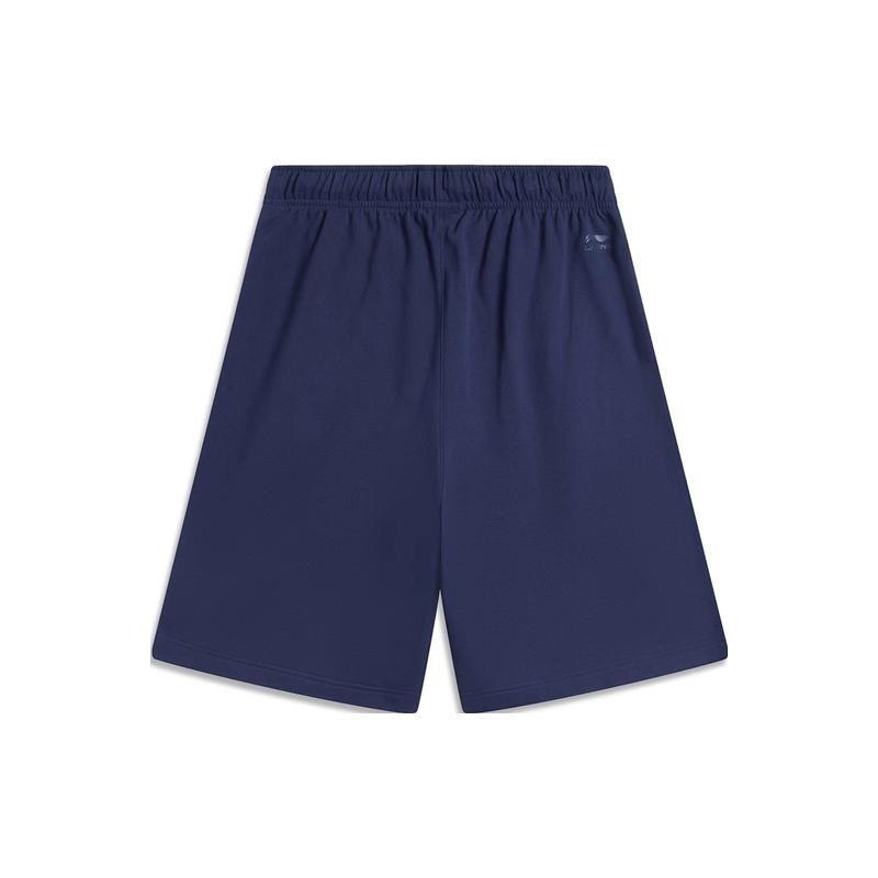 Li Ning Sports Fashion Series Lace-Up Printed Letter Loose Casual Shorts Men shorts Deep-Navy AKSU625-4