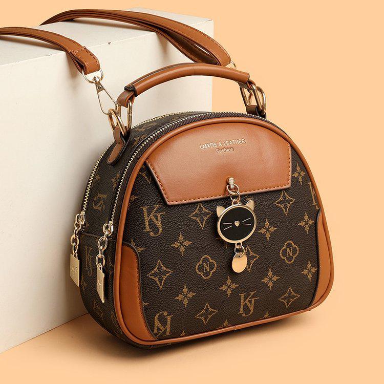 2025 Wszechstronna Okrągła Torba Crossbody i do Ręki z Miękkiej Skóry