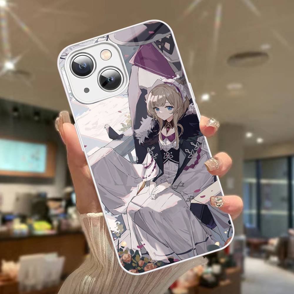Jeu Genshin Impact Sandrone Verre Trempé Pour iphone 14 13 12 11 Pro Mini XS MAX 14Plus X XS XR Fundas