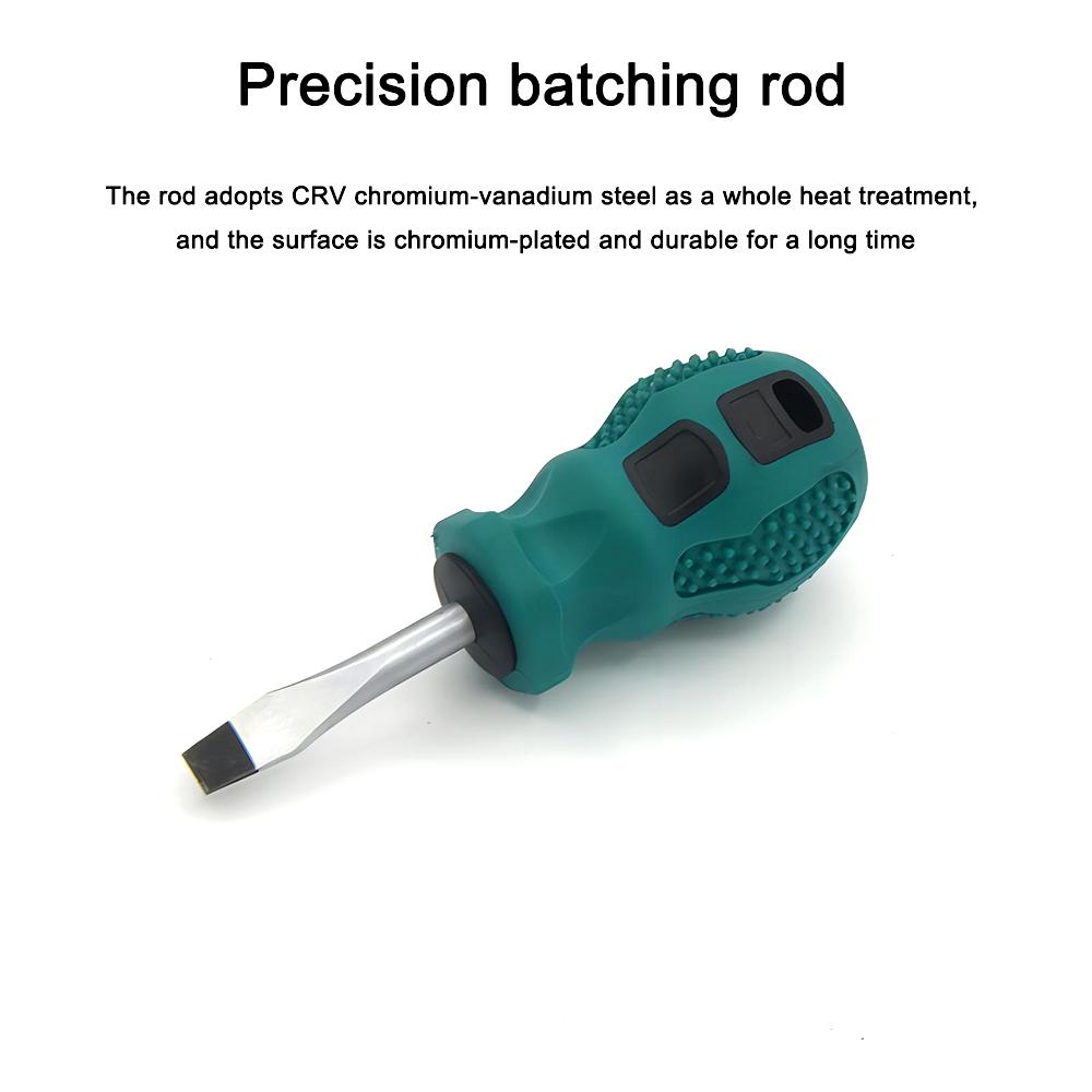 6*38 Short Cross-shaped Multifunctional Screwdriver with Magnetic Matching Screw Mini Screwdriver Chromium-vanadium Steel Cr_V