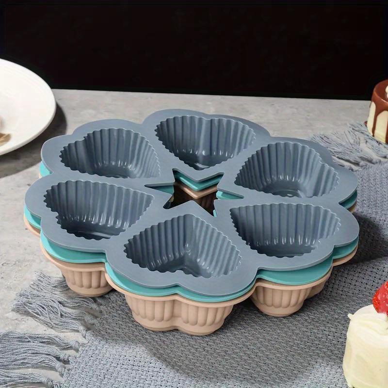 1Pc Silicone Heart-Shaped Cake Mold - Food-Grade Non-Stick Baking Tray For Diy Chocolates, Cakes, Valentine'S Day & Home Baking