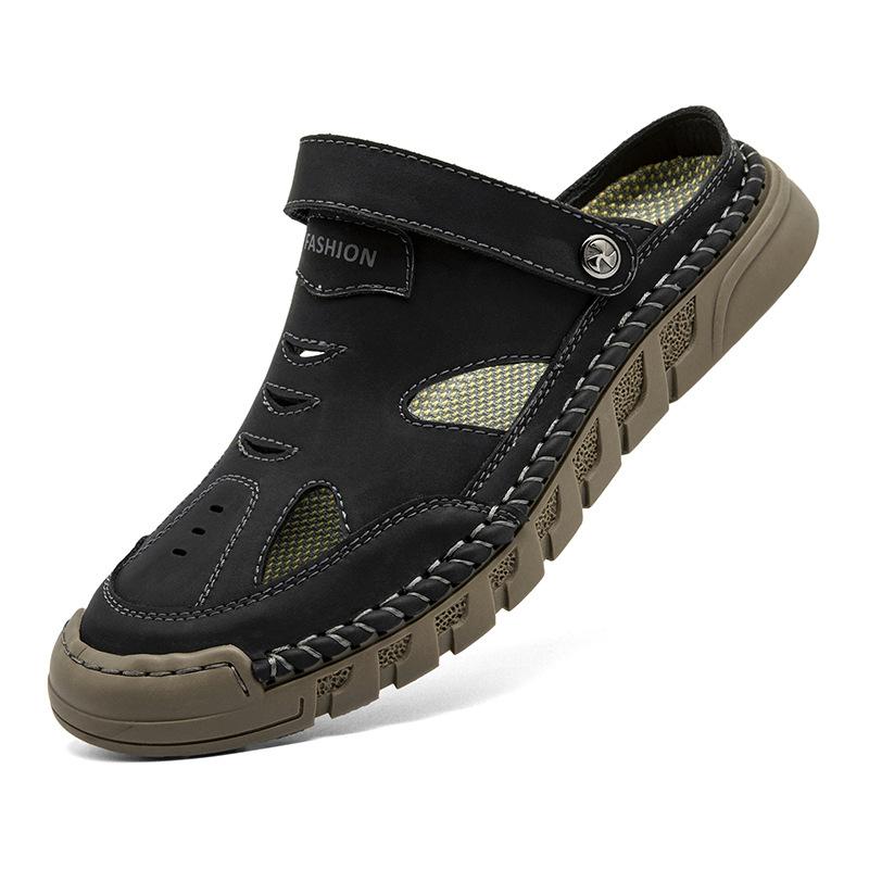 

2025 новые сандалии большого размера с застежкой-молнией, повседневные мужские пляжные сандалии, летние уличные дышащие туфли для ручья 39