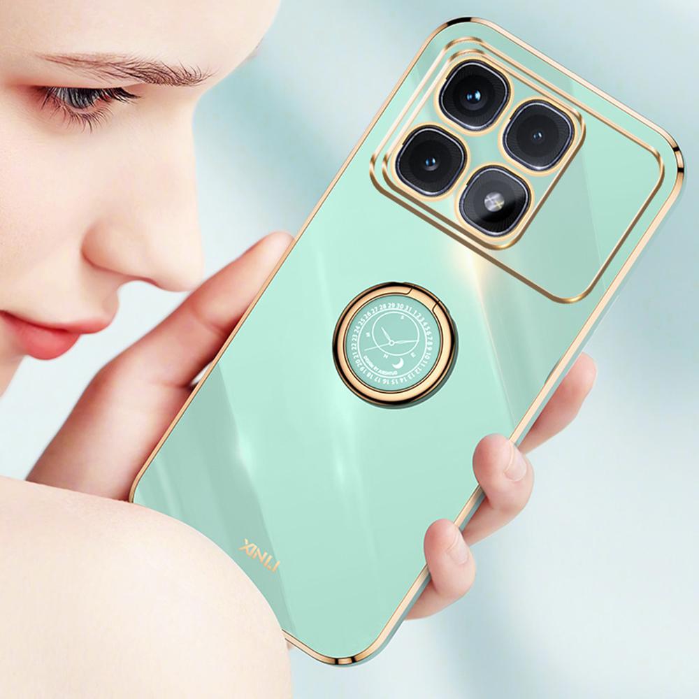 XINLI For Xiaomi Redmi K70 Ultra Case Ring Kickstand Electroplating TPU Phone Cover
