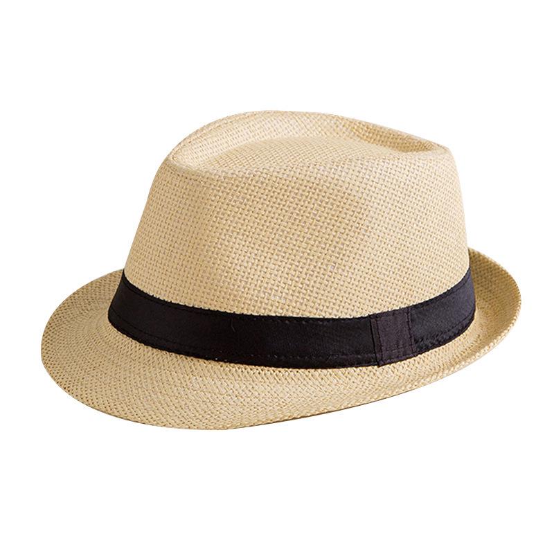 Uniszex Szalmakalap: Brit Stílusú Napvédő Nyárra – Szülő-Gyermek Fedora Strandkalap