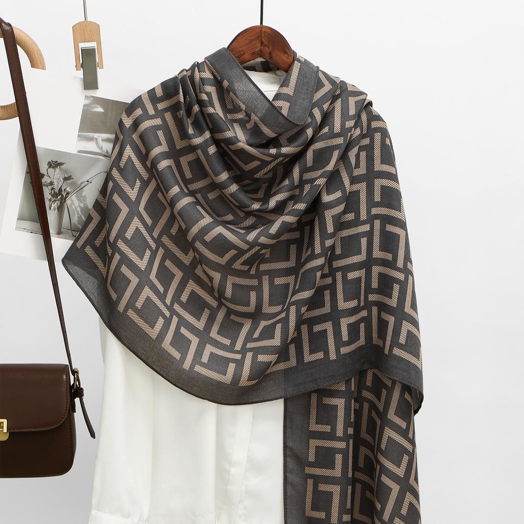 Luxury Retro Scarf Women's Winter Double-Sided Shawl Warm Scarf Shawl Thick Blanket Cloak Buvandachape