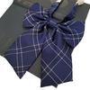 JK Red Bow Tie for Girls with Lapel Flower & Feather, Japanese School Uniform Style, Solid Color, Giant Bow Accessory