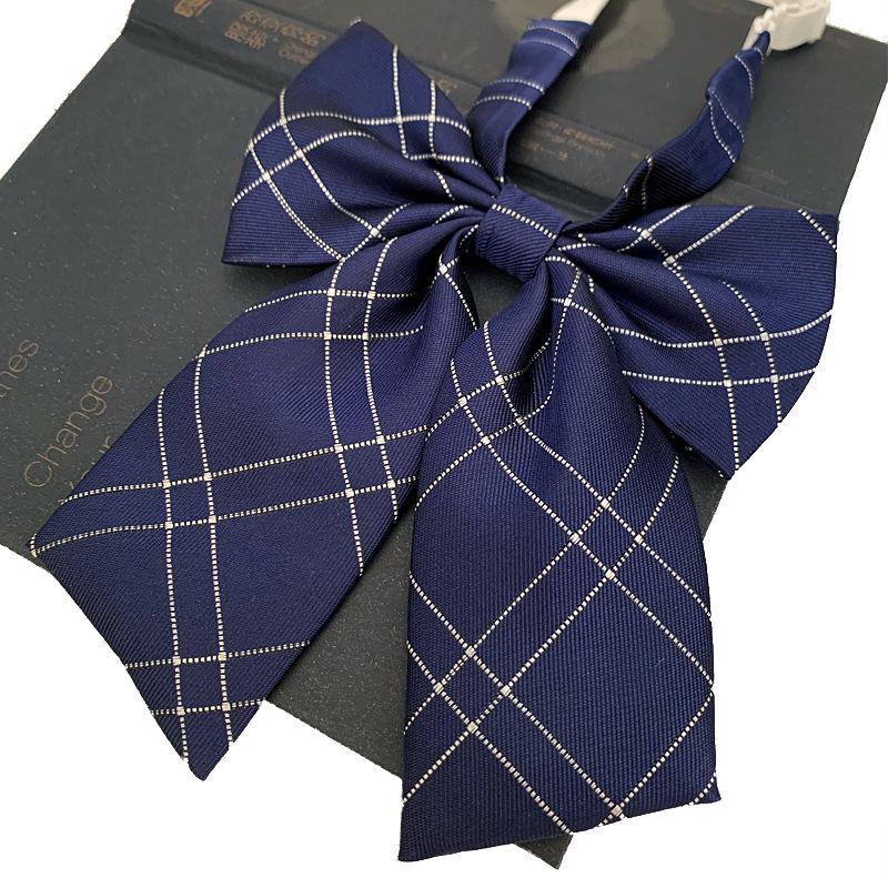 JK Red Bow Tie for Girls with Lapel Flower & Feather, Japanese School Uniform Style, Solid Color, Giant Bow Accessory