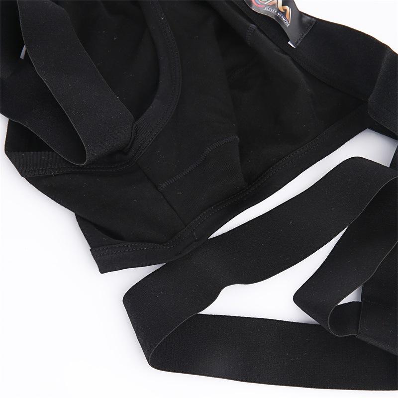Underwear Men Sexy Harness Straps Leg Belt Briefs Long Socks Bondage Lingerie Elastic Erotic