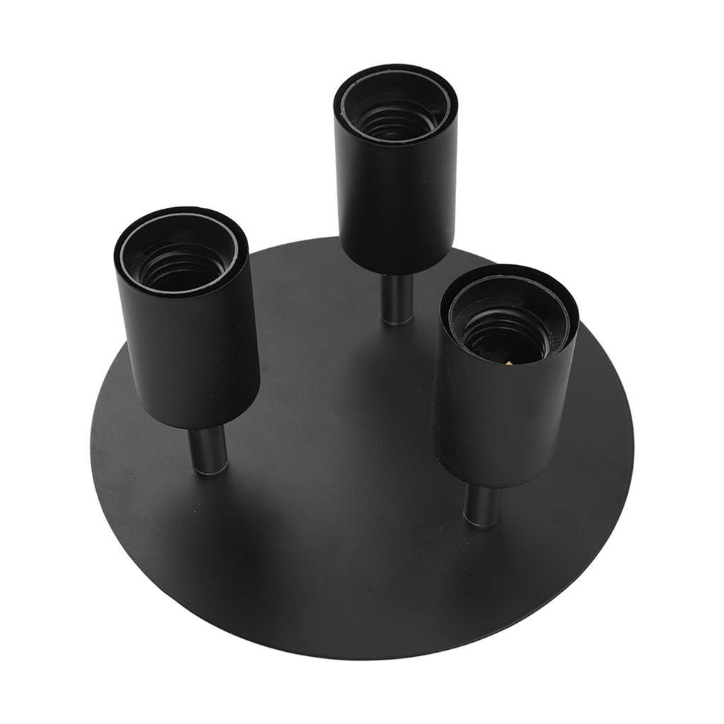 Ceiling Spotlight Holder 3 Head Rotating Lamp Base Ceiling Lamp Holder E27 Track Light Holder for Kitchen Bedroom