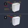 Bathroom Narrow Shape Trash Can Toilet Side Garbage Can with Lid Kitchen Odorproof Trash Bin Covered Trash Can Wastepaper Basket