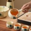Splendid Mountains & Rivers Ru Kiln Automatic Ceramic Tea Set