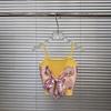 2026 Summer Silk Scarf Patchwork Knit Sleeveless Camisole: Slimming, Versatile Top