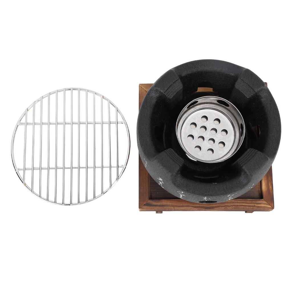 Japanese Grill Portable Japanese BBQ Grill Round Food Charcoal Stove Household Barbecue Tool