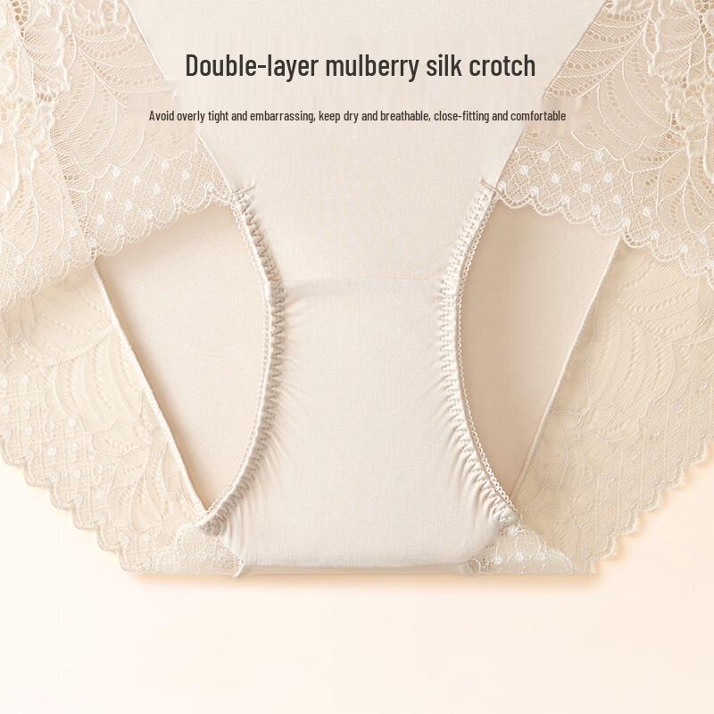 Women's 100% Silk Lace Briefs