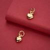 Gold-Plated Heart Pendant Charm: S925 Sterling Silver, Polished for DIY Beading Bracelet Accessories