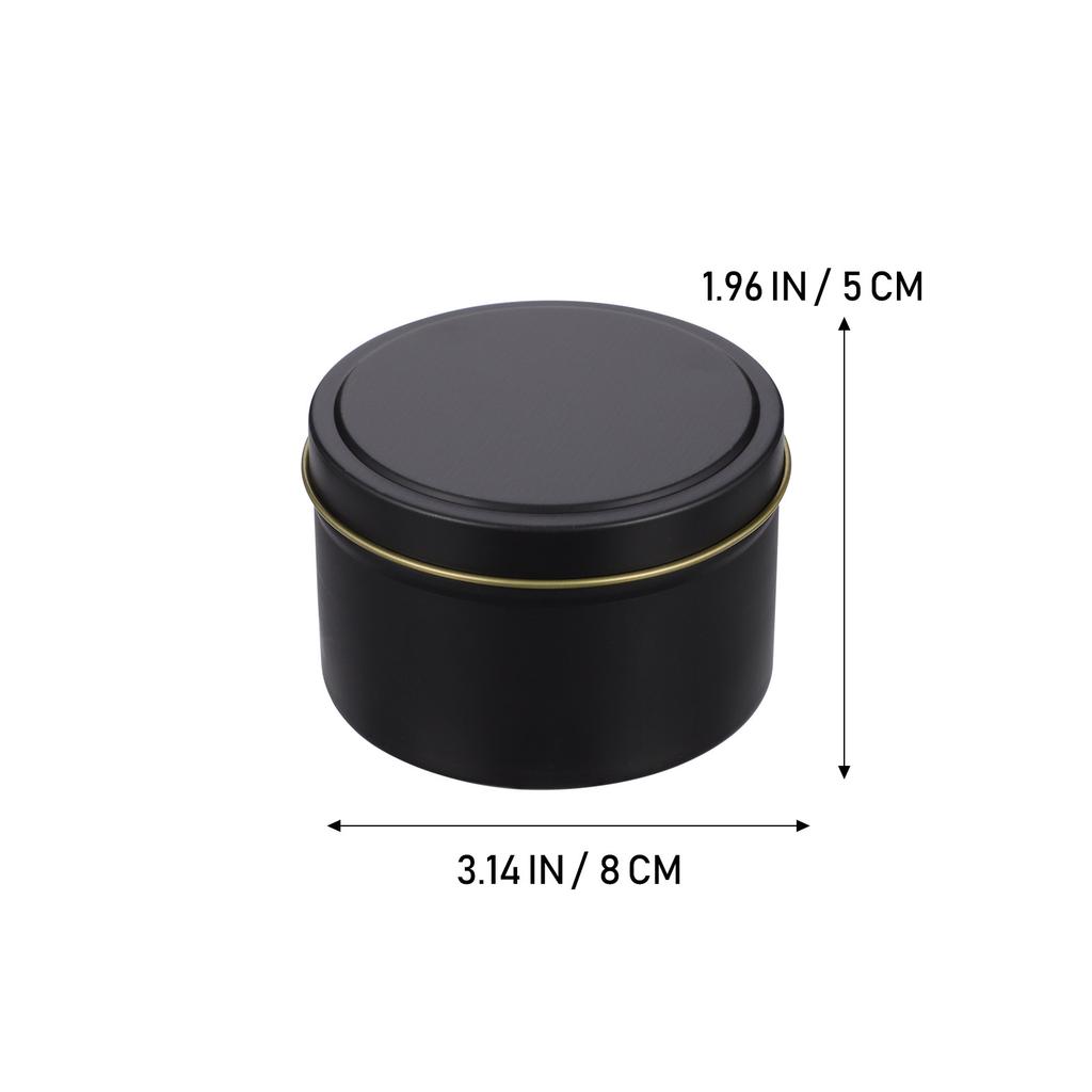 9pcs 8oz DIY Containers Round Tin Jars for Craft Storage Art Supplies and Making