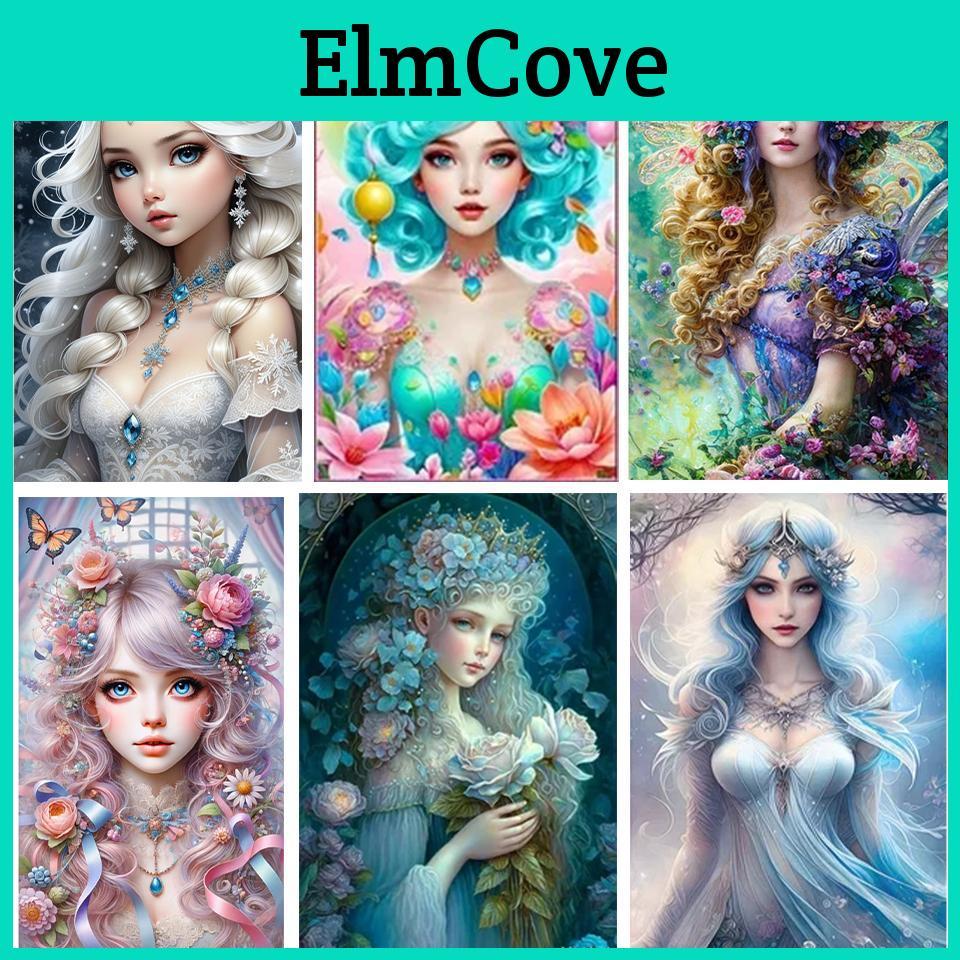 Diamond 5d Diy Portrait Painting Beautiful Woman Full Square Round Diamond Mosaic Flower Rhinestone Pictures Home Decoration