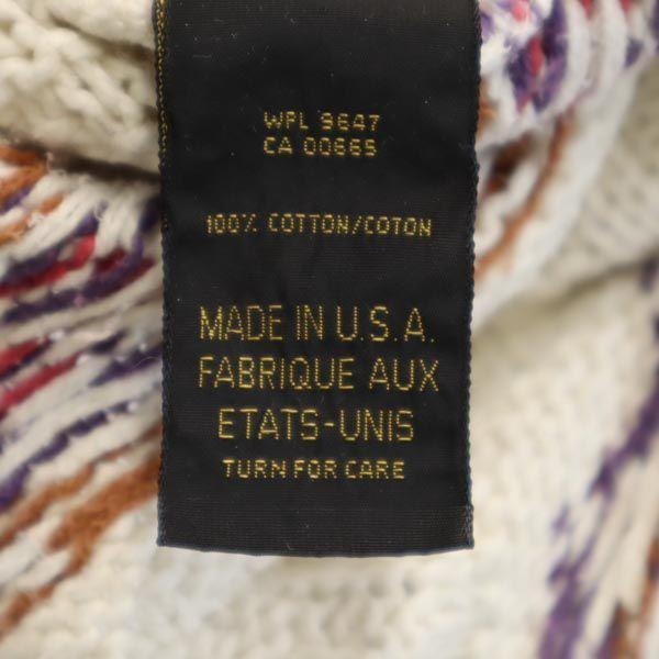 Eddie Bauer 90s Made in USA Old Black Tag Overall handle Long sleeve cotton sweater Women Used