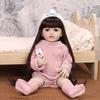 22 Inch Reborn Baby Doll Soft Silicone Vinyl Realistic 3D Skin Washable Newborn Girl Toy Children Birthday Gift