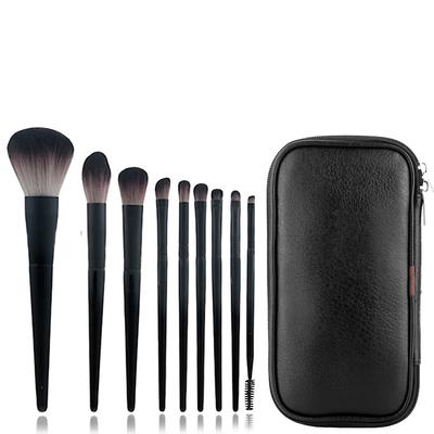 Neuer Stil 9 Make-up-Pinsel Ledertasche tragbares Make-up-Pinsel-Set Beauty-Tool Pinsel Foundation-Pinsel loser Puderpinsel Lidschattenpinsel