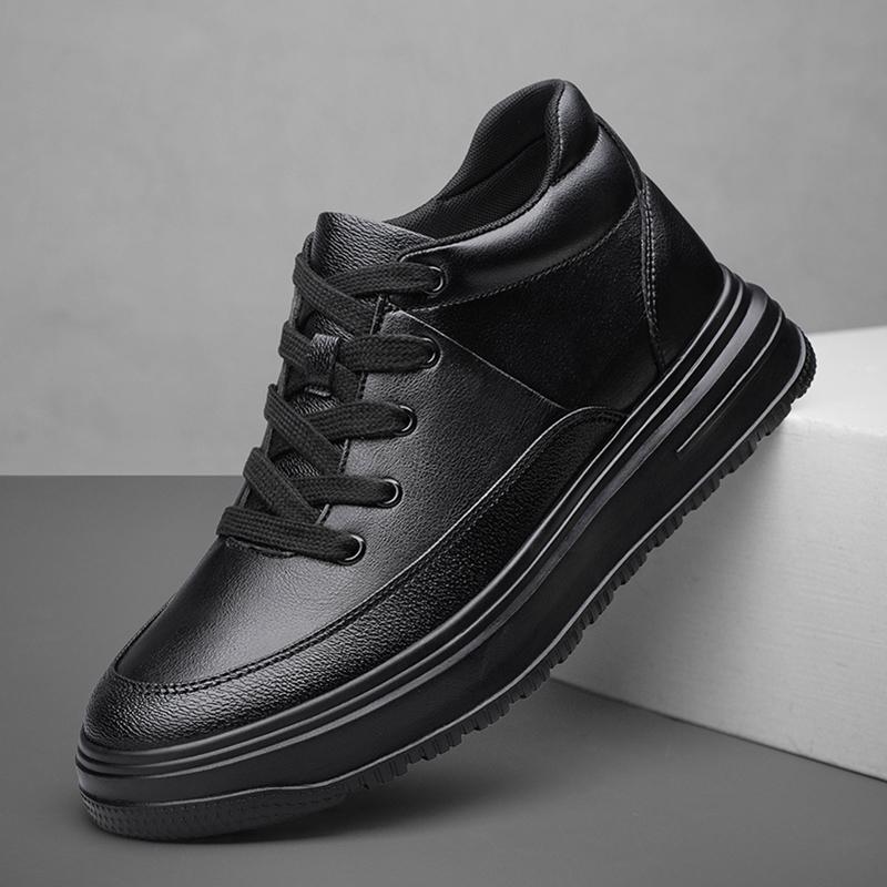 Męskie sneakersy z prawdziwej skóry, uniwersalne buty wulkanizowane outdoorowe, antypoślizgowe, sznurowane, męskie obuwie rekreacyjne do chodzenia, modne buty casualowe