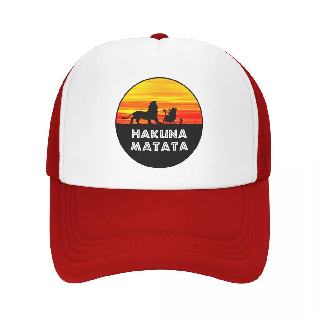 Custom Hakuna Matata Baseball Cap for Unisex Women Adjustable Trucker Hat Outdoor Snapback Hats