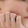 Hyeres-lor Essence Silver (W) Lab Diamond Coil Ring 0.3CT HL4R58434W9