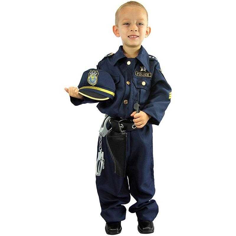 Kids Police Clothes Career Dress Up Halloween Party Show Games Show Suits