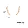 ZAKOL Fashion Round Shiny Zircon Ear Climbing Earrings for Women Long Dipper Ear Climber Ear Cuff Earring Wedding Zircon