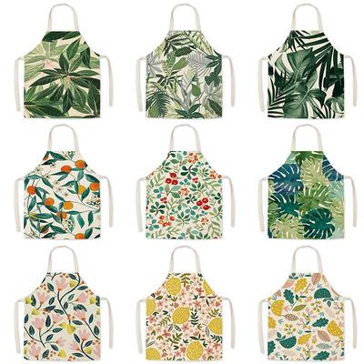 Floral Print Cartoon Apron for Adults & Kids